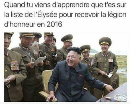 Continuer de rire avec la légion d'honneur