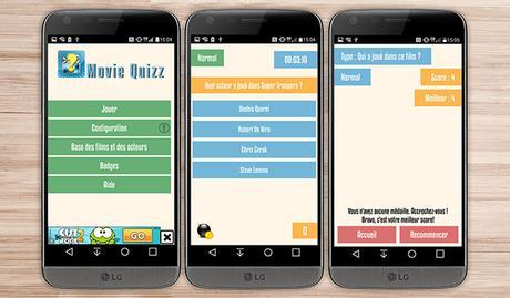 quizz applications smartphone Android cinéma