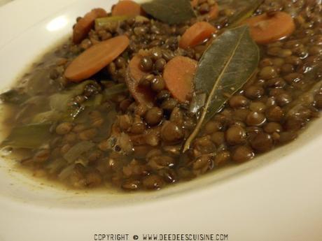 recette soupe de lentilles et legumes