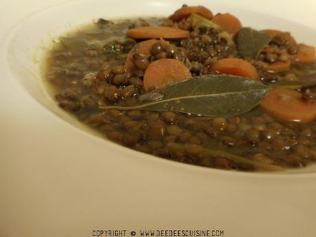 recette de soupe de lentilles et legumes rapide et facile 