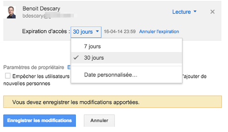 Google Drive : ajouter une date d’expiration aux documents et dossiers partagés