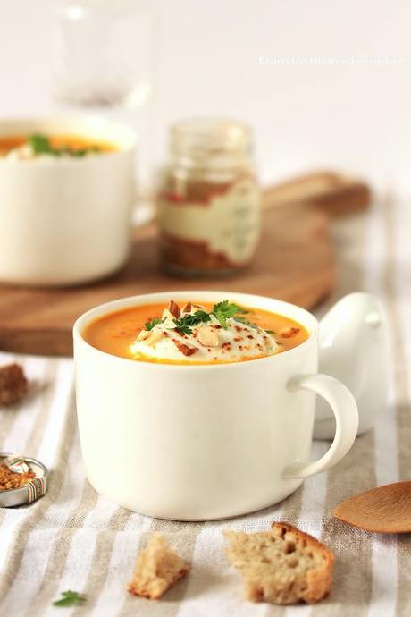 Velouté de butternut à la ricotta