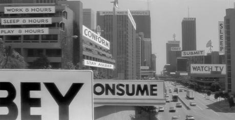 Le paysage publicitaire, tel que reproduit dans le film They Live (Image : Universal Pictures).