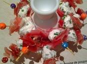 Brochettes chévres, jambon pour apéro sans gluten