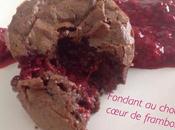 Moelleux chocolat, coeur coulant framboise