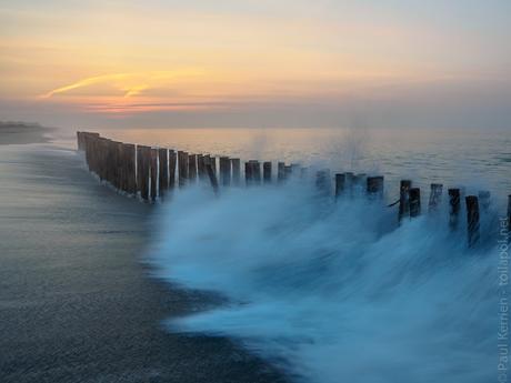 Fouesnant : marée haute à Cleut Rouz à l'aube (11 photos)