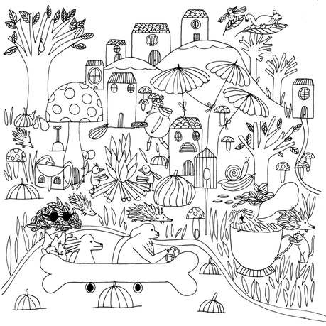 J'ai réalisé une grande frise à colorier qui s'appelle 