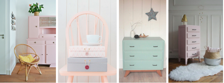 Ambiance vintage et teintes pastels