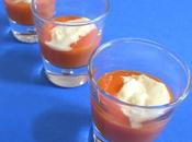 Verrines gaspacho tomate piment d'Espelette glace l'ail