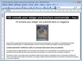100 conseils pour rédiger une brochure commerciale  (2 / 10)