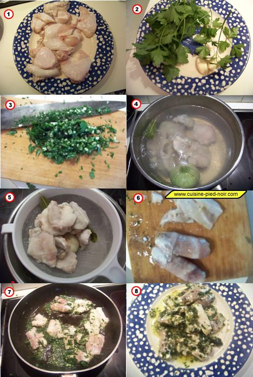 langues de cabillaud sauce verte