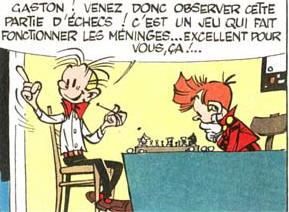 Gaston Lagaffe et les échecs