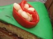 Gateau Pâques,mousse chocolat, poires pochées