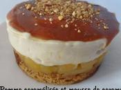 Pomme caramélisée mousse caramel pain d'épices