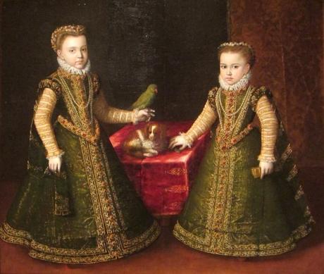 1570 Sofonisba Anguissola (1532-1625) Catherine Michelle (Infanta Catalina Micaela of Spain ) and Isabella Clara Eugenia