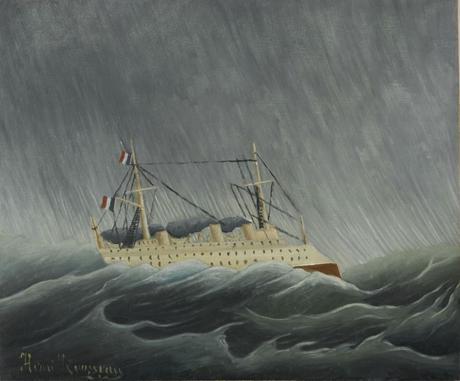 Rousseau navire dans la tempête