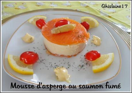 Mousse d'asperge au saumon fumé