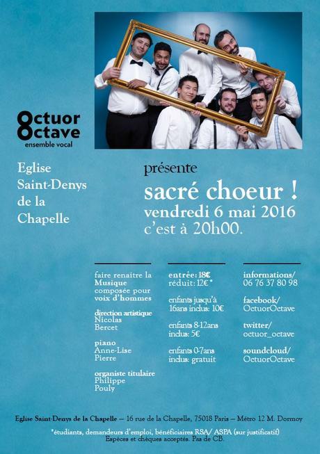 Agenda culture: Octuor Octave présente « Sacré Chœur! »