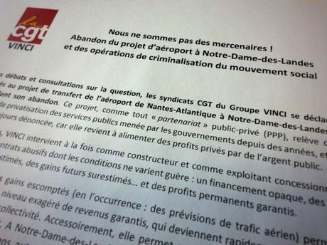 La charge de la CGT Vinci contre le projet d’aéroport à Notre-Dame-des-Landes