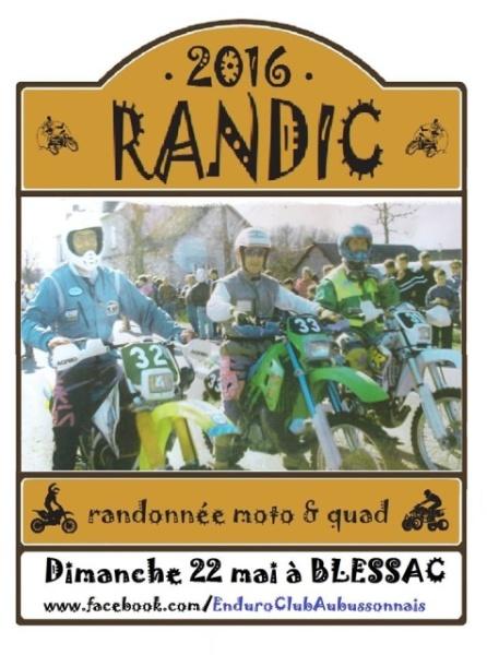 Rando moto-quad, La Randic (23), le 22 mai 2016