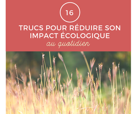 16 trucs pour réduire son impact écologique au quotidien