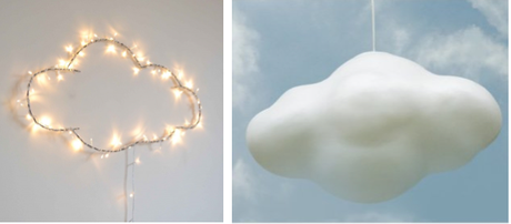 Nuage lumineux Zoé Rumeaux applique murale nuage en guirlande lumineuse Le repère des belettes et suspension nuage Nimbus Pa Design