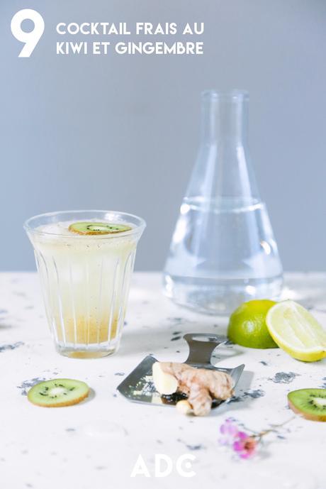Recette cocktail kiwi et gingembre by Laurene pour ADC