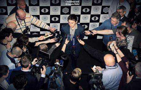Sergey Karjakin après sa victoire au tournoi d'échecs des candidats 2016 - Photo © Amruta Mokal