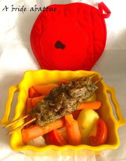 Brochettes d'agneau beurre persillé