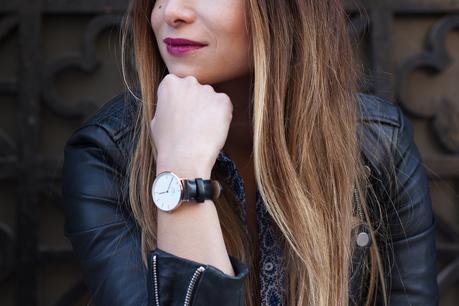 montre lady cuir noir daniel wellington