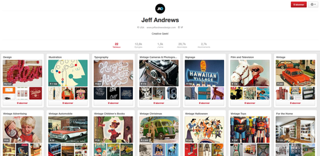 Jeff Andrews- Compte Pinterest sélectionné par Creads