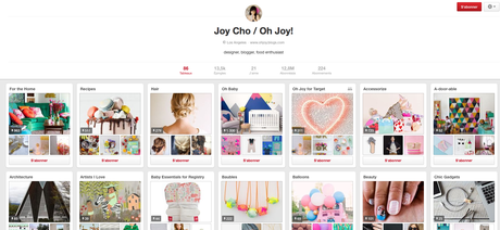 Joy Cho - Compte Pinterest sélectionné par Creads