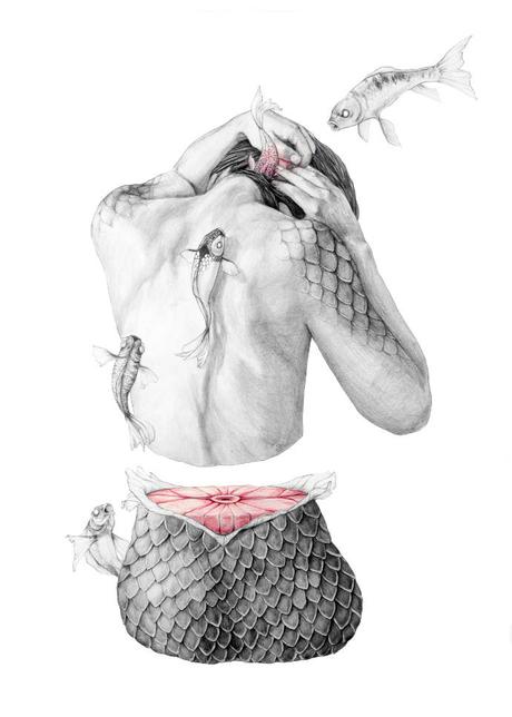 Fantastic nymph drawings by Elisa Ancori