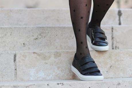 A tights full of stars baskets sneakers cuir noir Cosmoparis