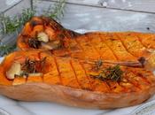 Butternut rôtie, l’ail romarin