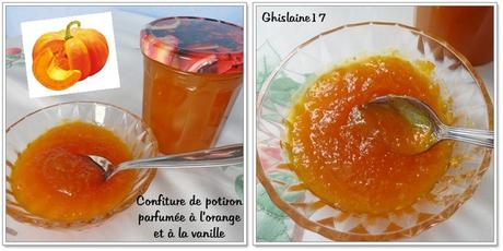Confiture de potiron parfumée à l'orange et à la vanille
