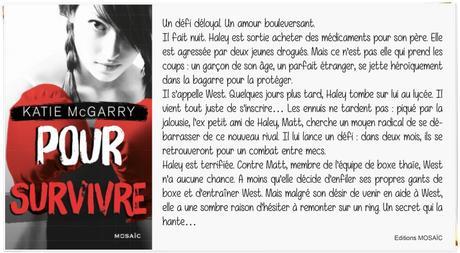 Pour survivre | Katie McGarry (Pushing the limits #4) Pour survivre | Katie McGarry (Pushing the limits #4)