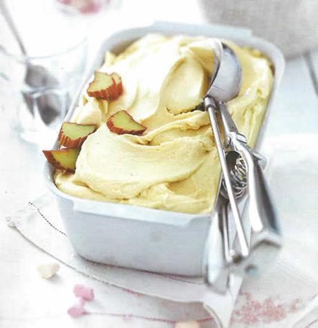 Recette Crème glacée à la rhubarbe Avec Thermomix