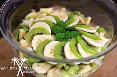 Salade de fruits des îles: Jicama, Banane, kiwi