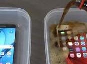 Galaxy iPhone test l'immersion dans Coca congélateur