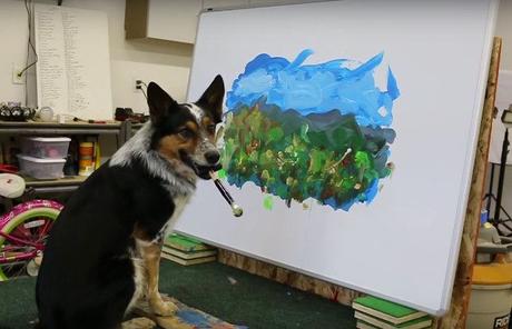 Peintre chien Jumpy