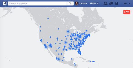 Le Live Map de Facebook affiche la géolocalisation des diffusions vidéo en temps réel