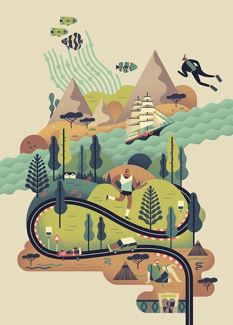 Colorful vector illustrations by Owen Davey