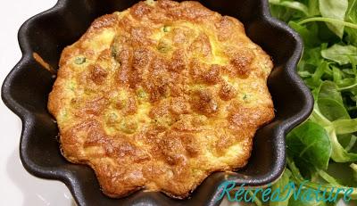 Soufflés Printaniers aux Petits Pois, à la Fêta et à l'Ail des Ours