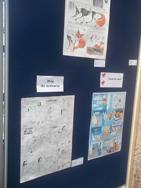 Ma planche avec d'autres BD lauréates. 