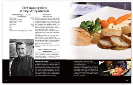  RestoPARTNER Livre Paris Trésors Culturels et Gourmands Maison Flottes recette Saint-Jacques- poêlées et nuage de topinambour