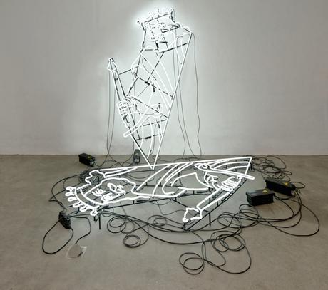 (C)Feizi Gallery et l'artiste- David, 2014, black structure and neon