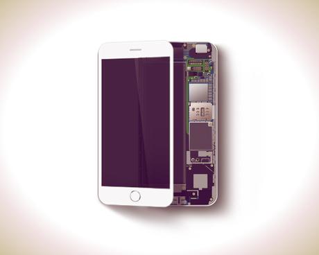 Inside a smartphone