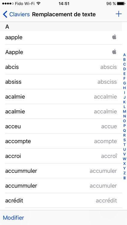 Astuce iPhone: comment réinitialiser le dictionnaire