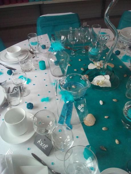 Ma table bleu turquoise